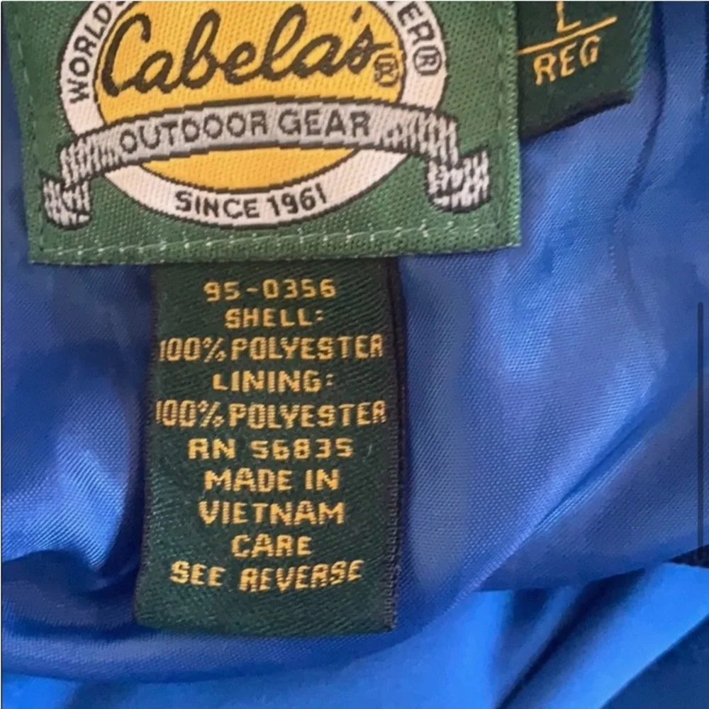 EUC Cabelas Pull Over Mens Size Large.
